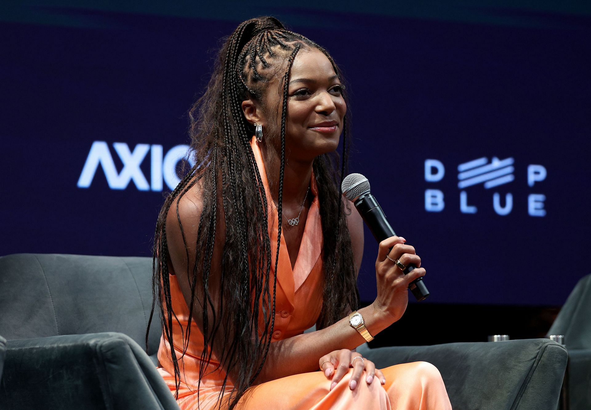 Thomas at the Business of Women Sports Summit (Image Source: Getty)