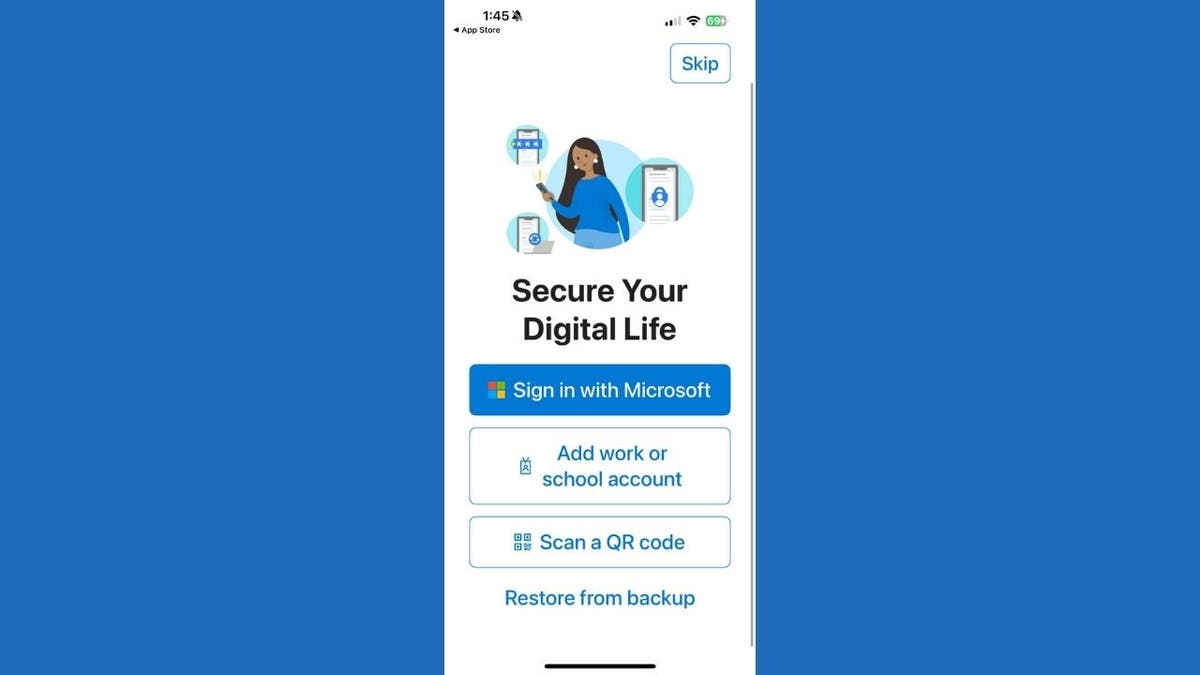 Sign in with Microsoft screen on iPhone (Kurt "CyberGuy" Knutsson)