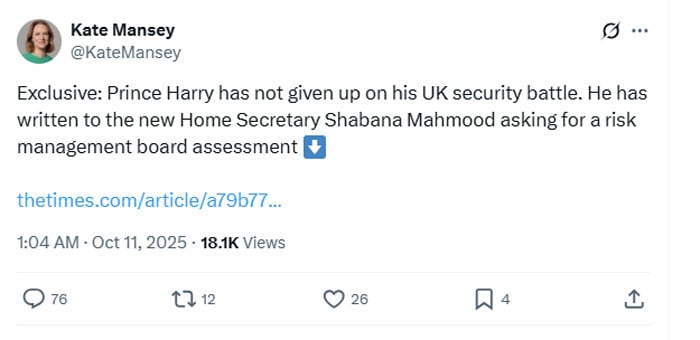 Prince Harry takes another big step for security in UK