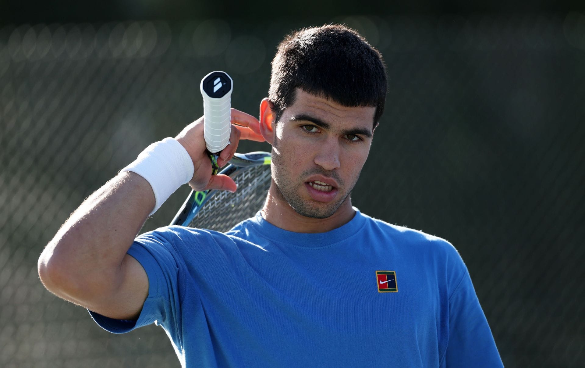 Carlos Alcaraz during a Pre-Season Training - Source: Getty 